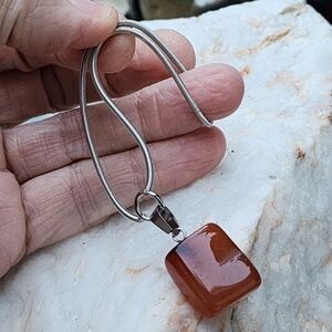 Minimalist Jewelry Red Carnelian Stainless Hypoallergenic Stretchy Bracelet